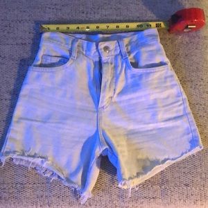 Lee high waisted light blue shorts